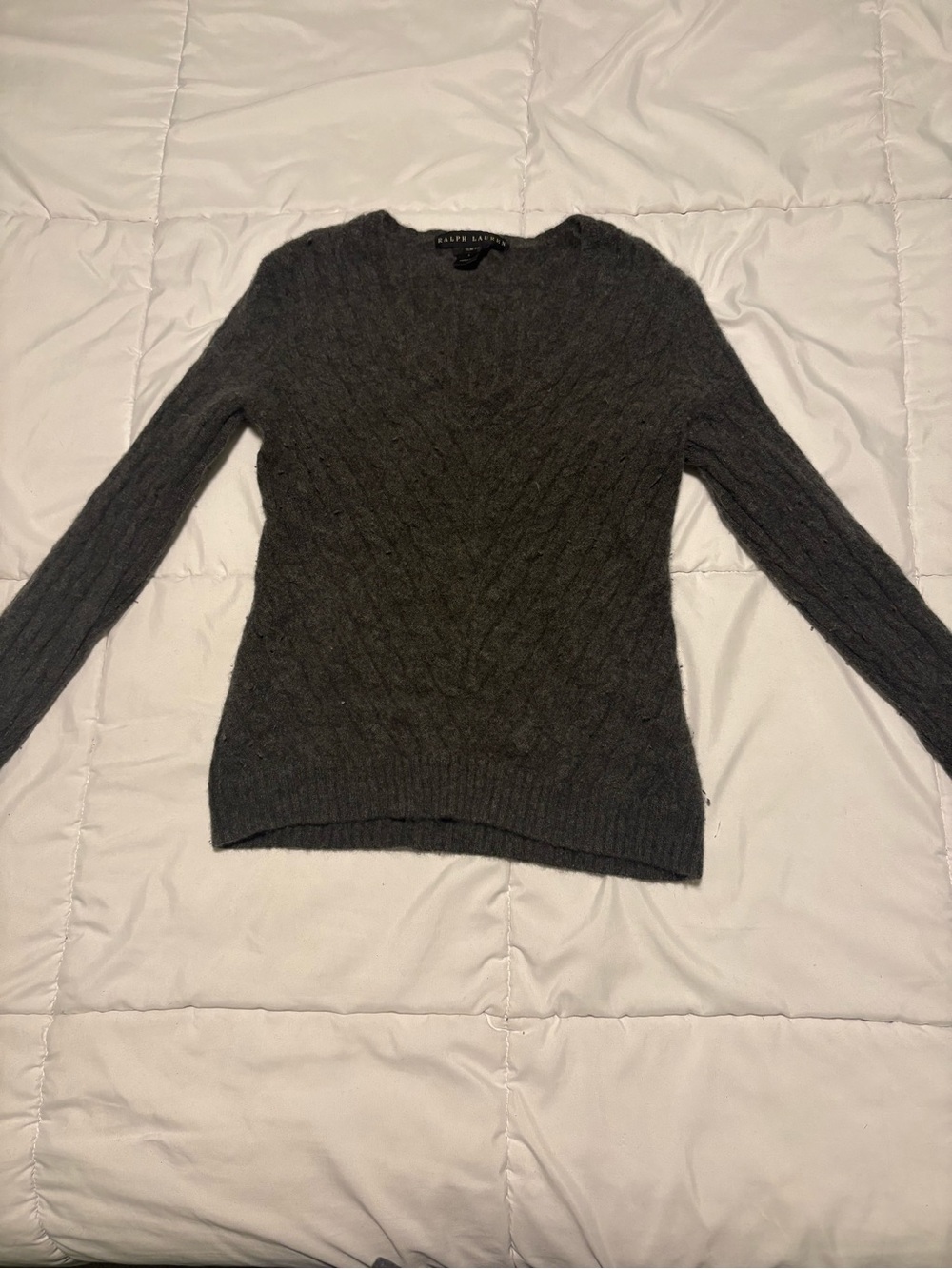 Ralph Lauren Dark Charcoal Cashmere Sweater